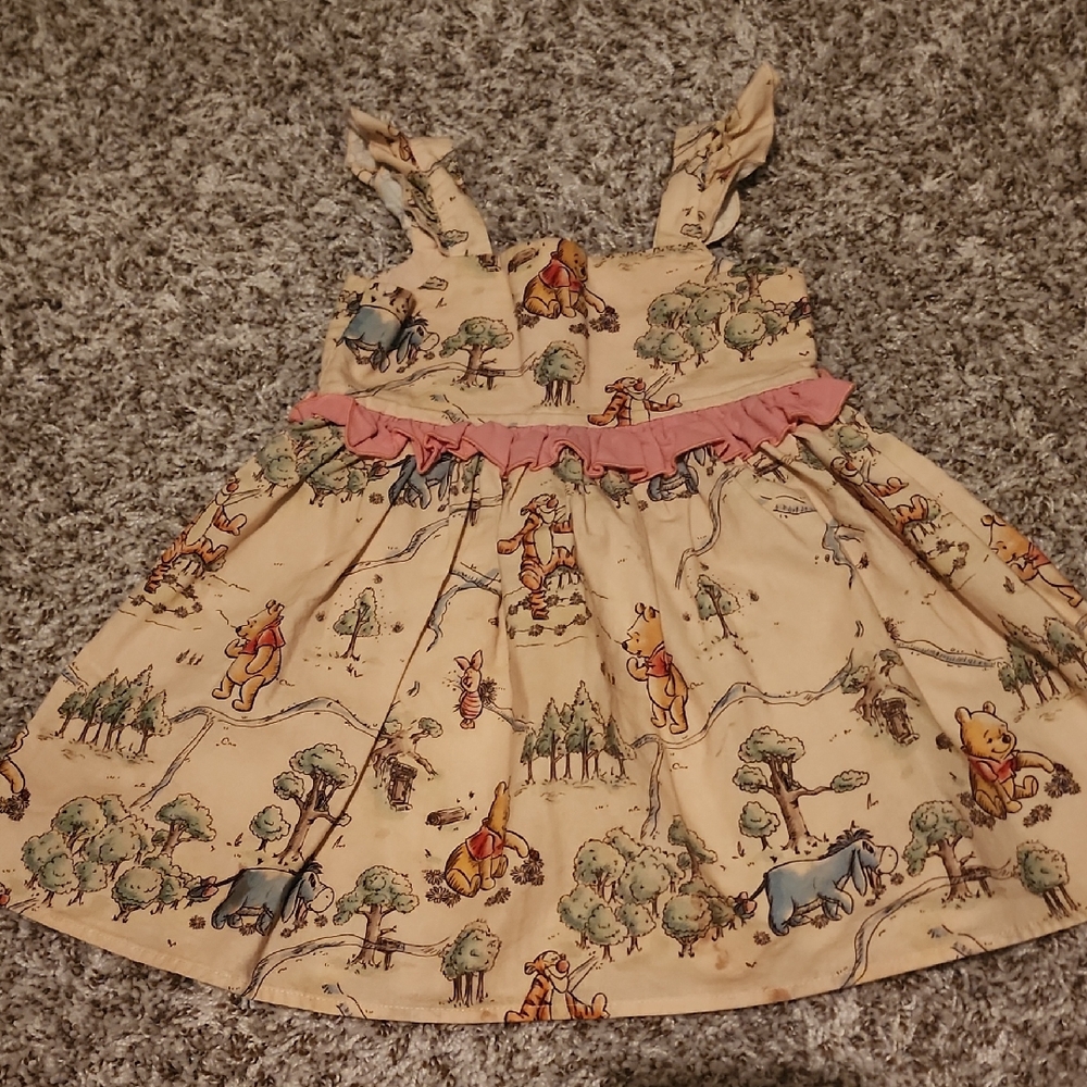 Disney Winnie The Pooh Printed Dress, Size 2T, Preowned But VGUC